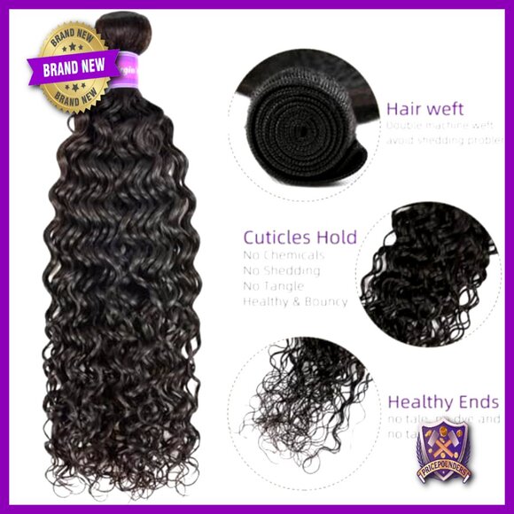 Brazilian Virgin Hair Extensions Water Wave 3 Bundles 18 20 22